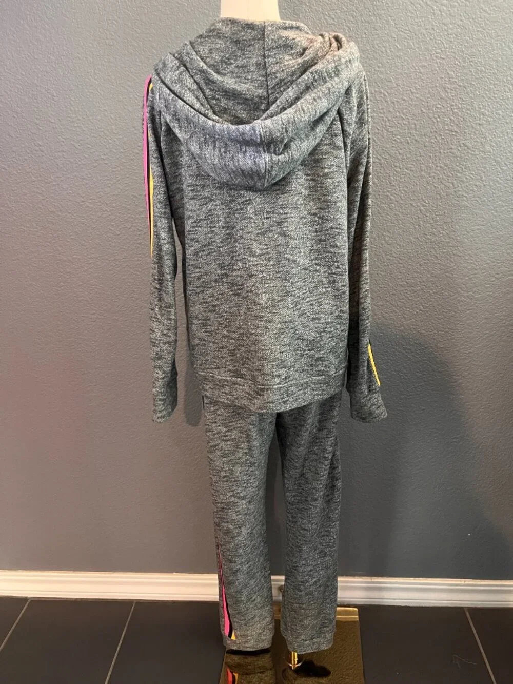 LE SUPERBE FRENCH TERRY GOOD DAYS TRACKSUIT NO BAD DAYS 2 PIECE PANTS & HOODIE M